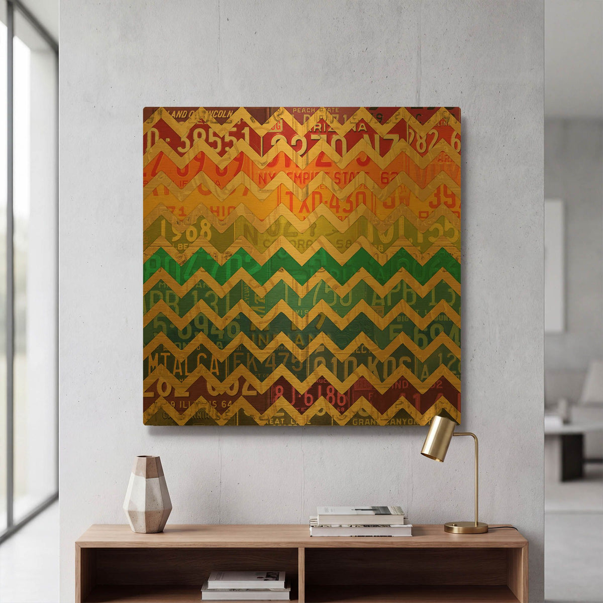 'Patterns In The Road 1' By Design Turnpike Gold Metal Wall Art