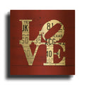 'Love Word Art License Plates' By Design Turnpike Gold Metal Wall Art