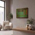 'License Plate - Periodic Table' By Design Turnpike Gold Metal Wall Art