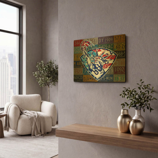 'Liberty' By Design Turnpike Gold Metal Wall Art