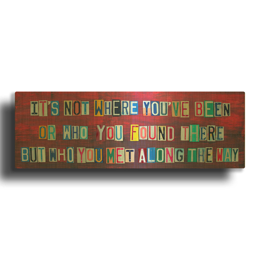 'Its Not Where You' By Design Turnpike Gold Metal Wall Art