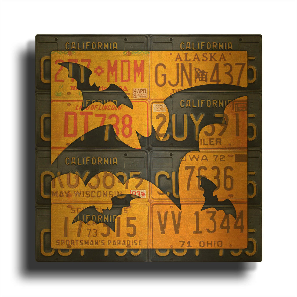 'Halloween Bats' By Design Turnpike Gold Metal Wall Art