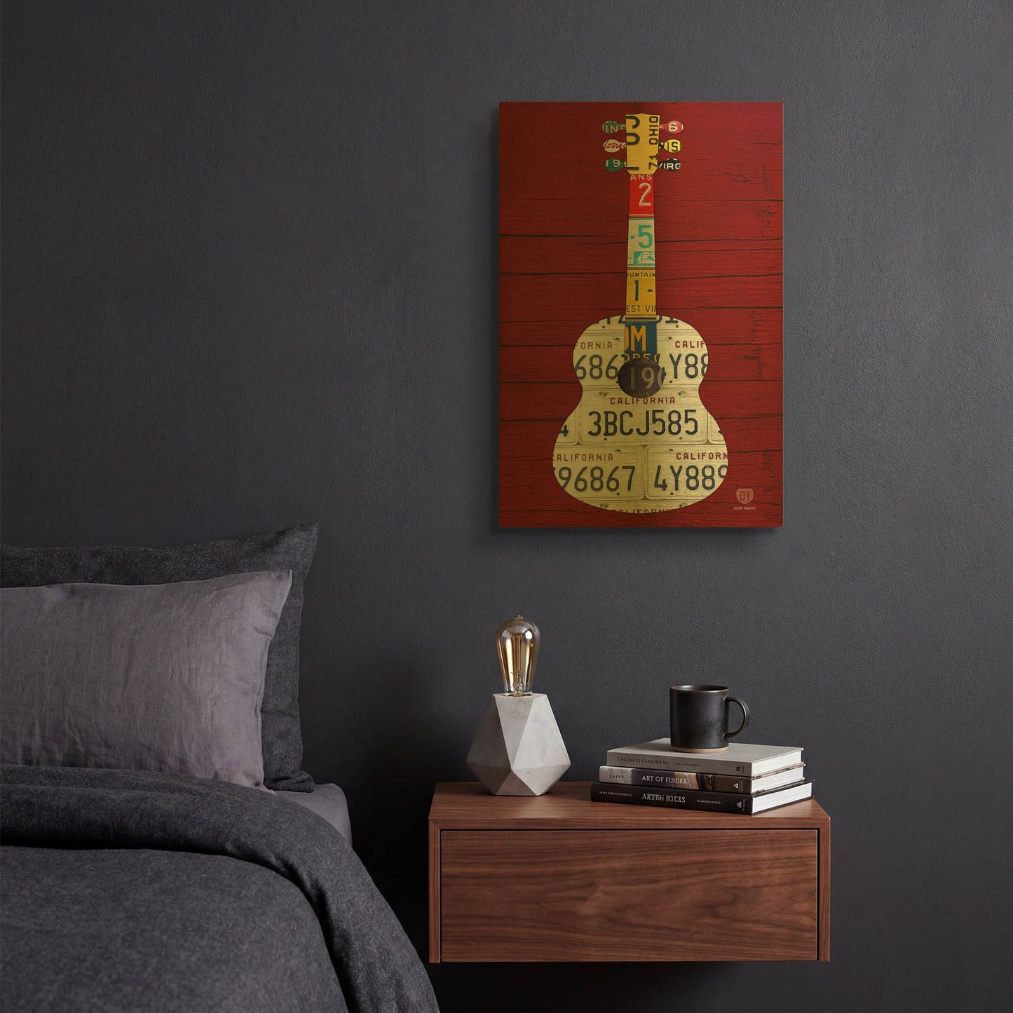 'Guitar 1' By Design Turnpike Gold Metal Wall Art