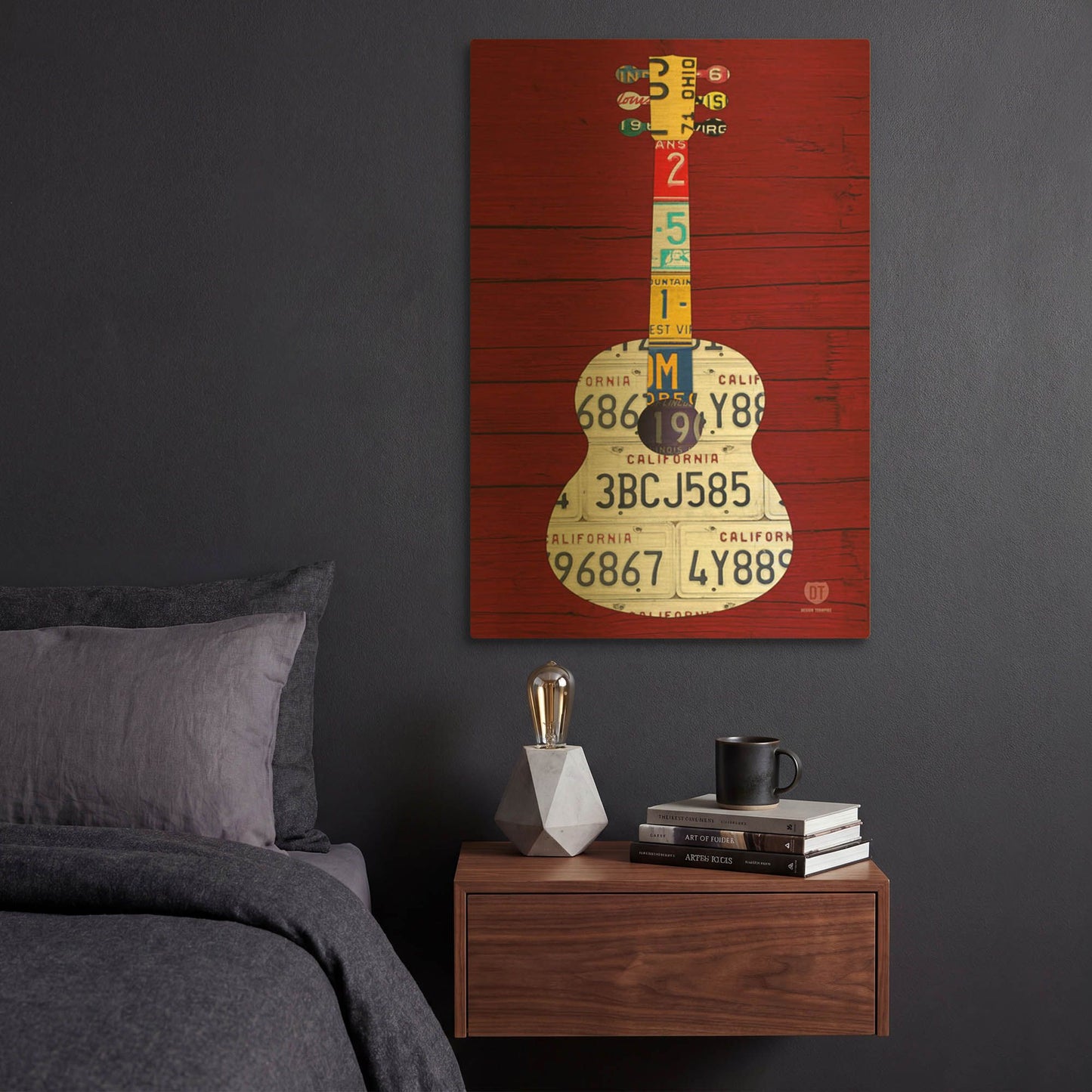 'Guitar 1' By Design Turnpike Gold Metal Wall Art