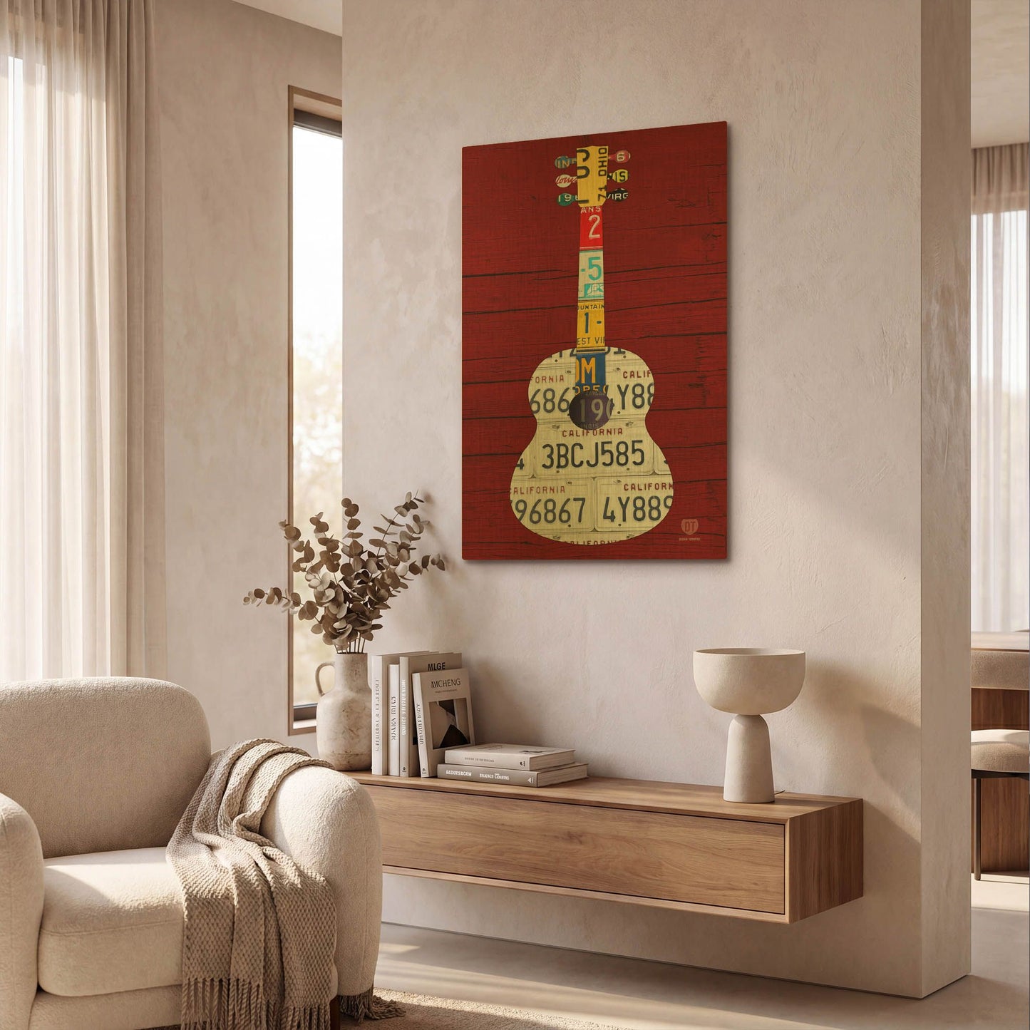 'Guitar 1' By Design Turnpike Gold Metal Wall Art