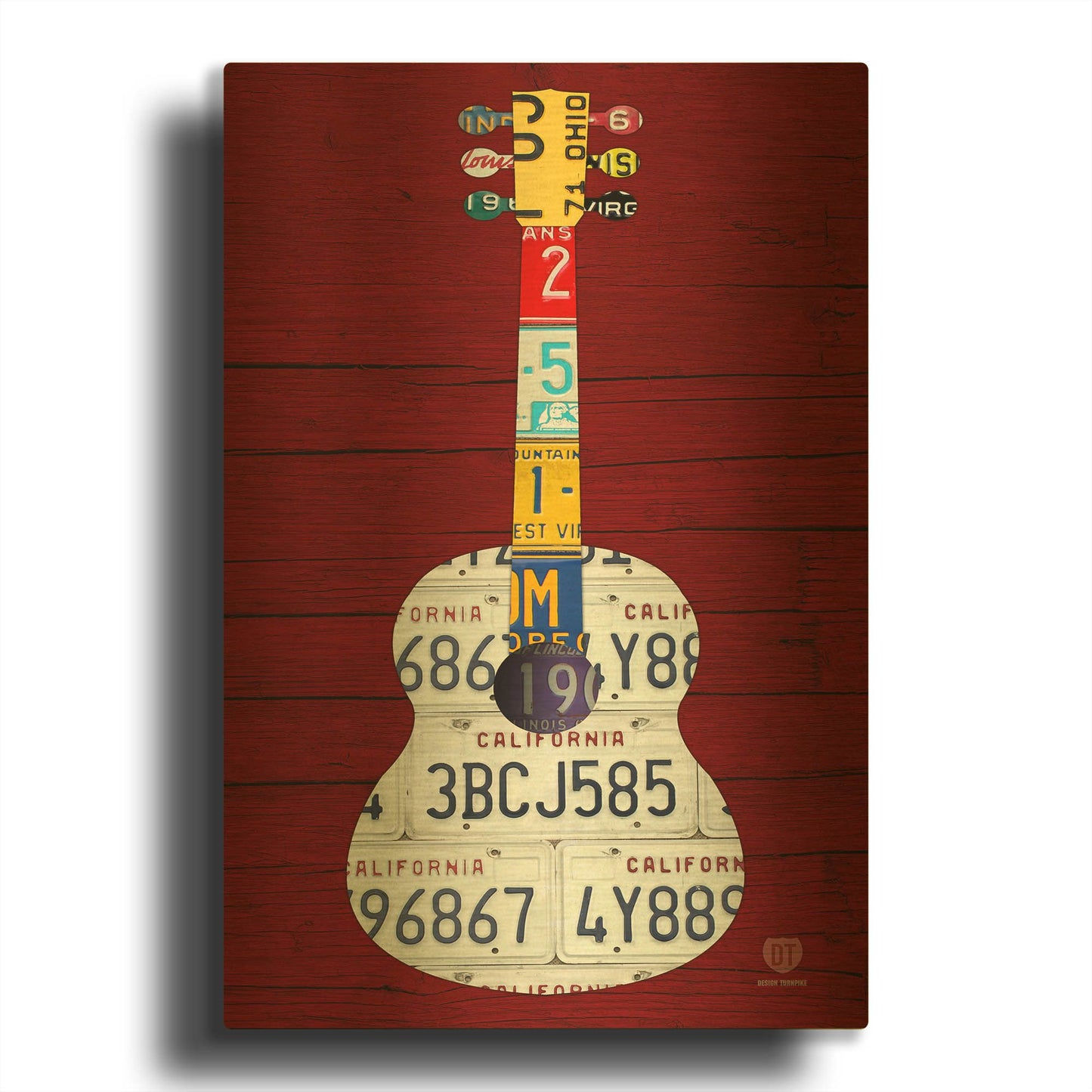 'Guitar 1' By Design Turnpike Gold Metal Wall Art