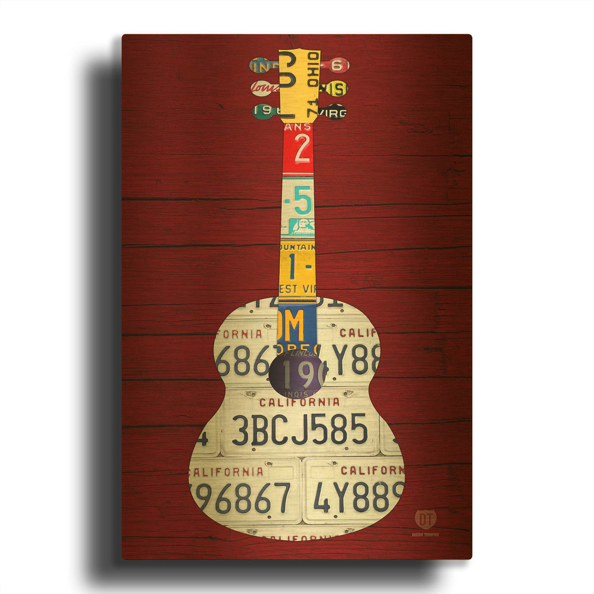 'Guitar 1' By Design Turnpike Gold Metal Wall Art