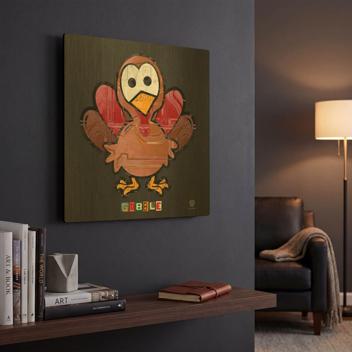 'Gobble' By Design Turnpike Gold Metal Wall Art