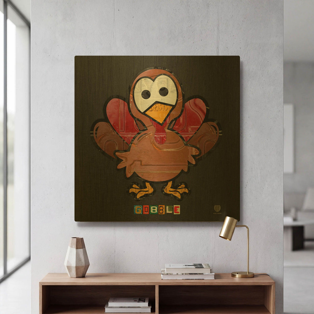'Gobble' By Design Turnpike Gold Metal Wall Art
