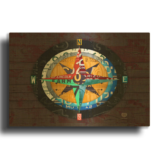 'Compass' By Design Turnpike Gold Metal Wall Art