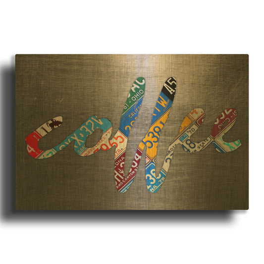 'Coffee Sign Metal' By Design Turnpike Gold Metal Wall Art