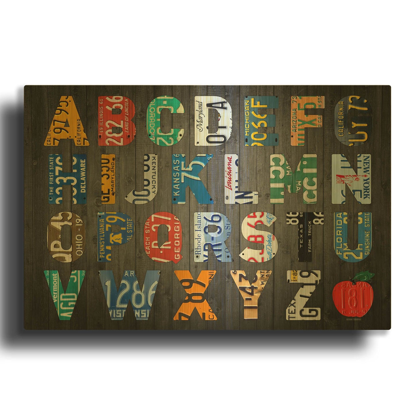 'Big Alphabet' By Design Turnpike Gold Metal Wall Art
