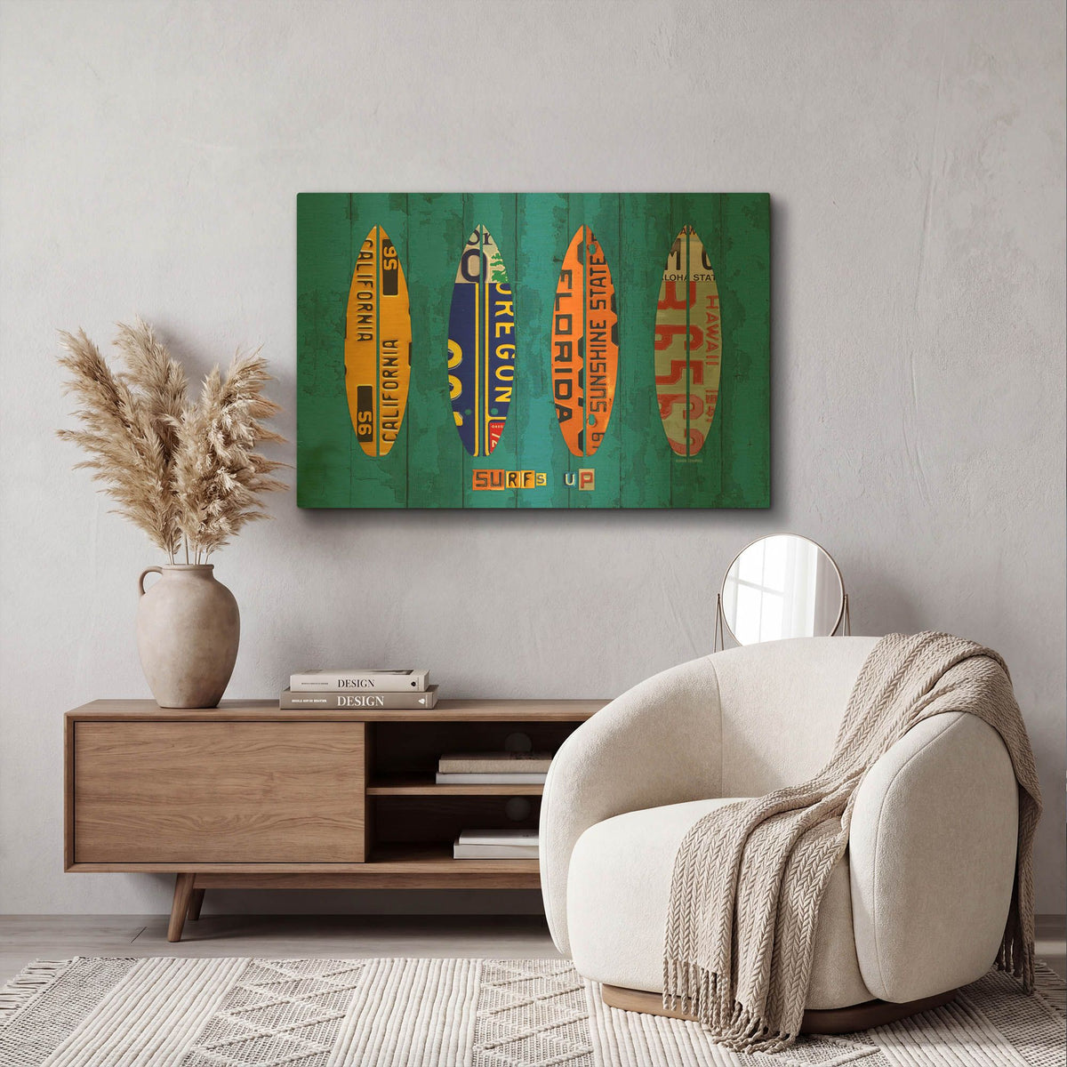 'Surf' By Design Turnpike Gold Metal Wall Art