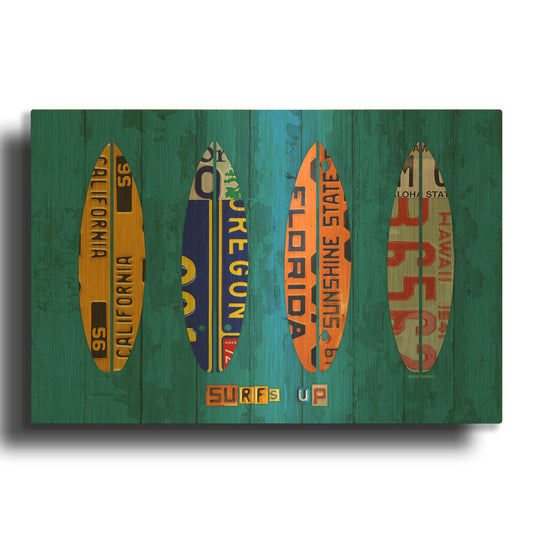 'Surf' By Design Turnpike Gold Metal Wall Art