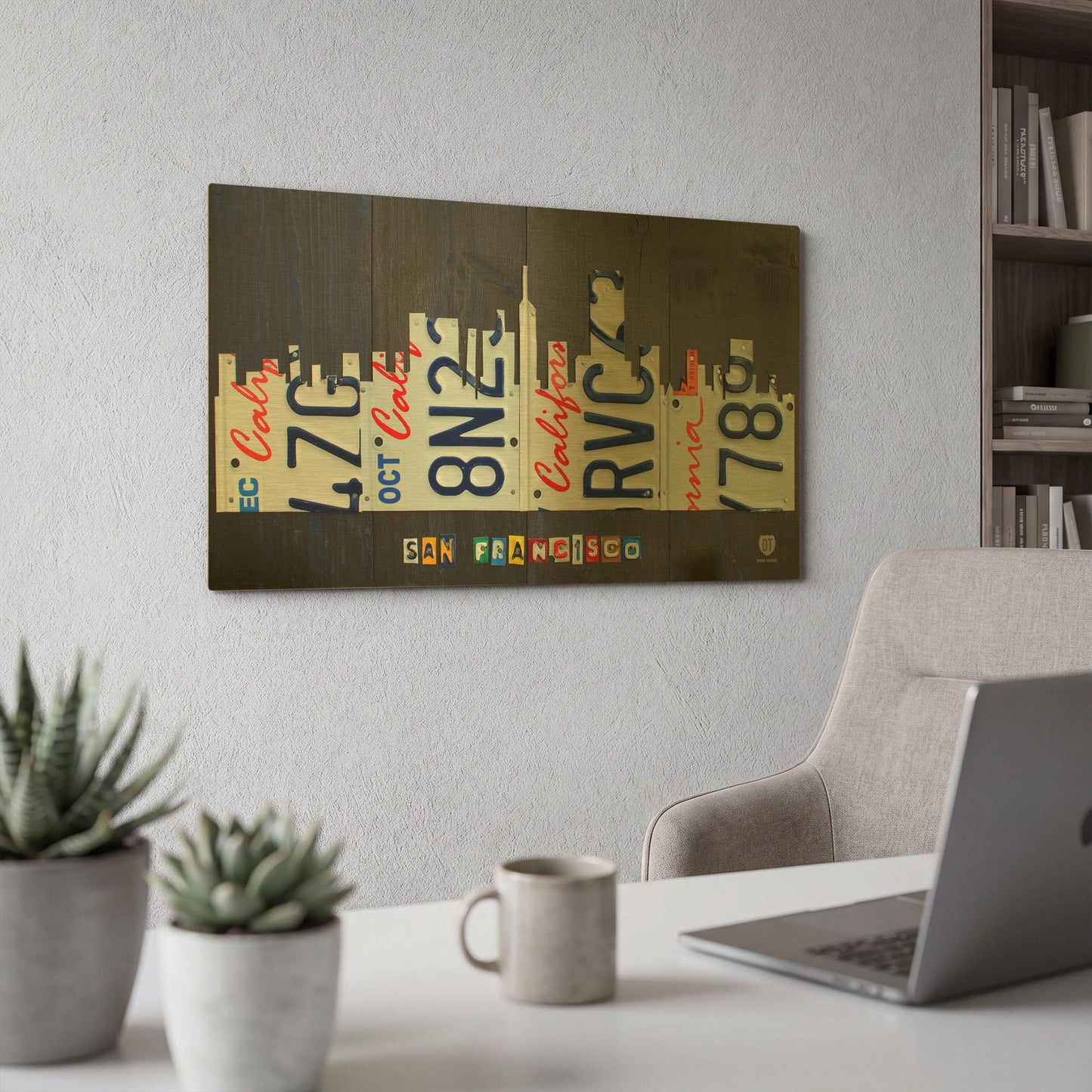 'San Francisco Skyline' By Design Turnpike Gold Metal Wall Art