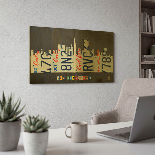 'San Francisco Skyline' By Design Turnpike Gold Metal Wall Art