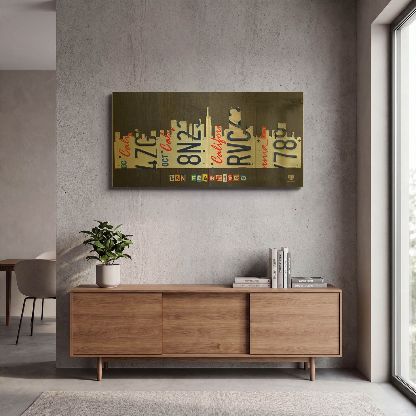 'San Francisco Skyline' By Design Turnpike Gold Metal Wall Art
