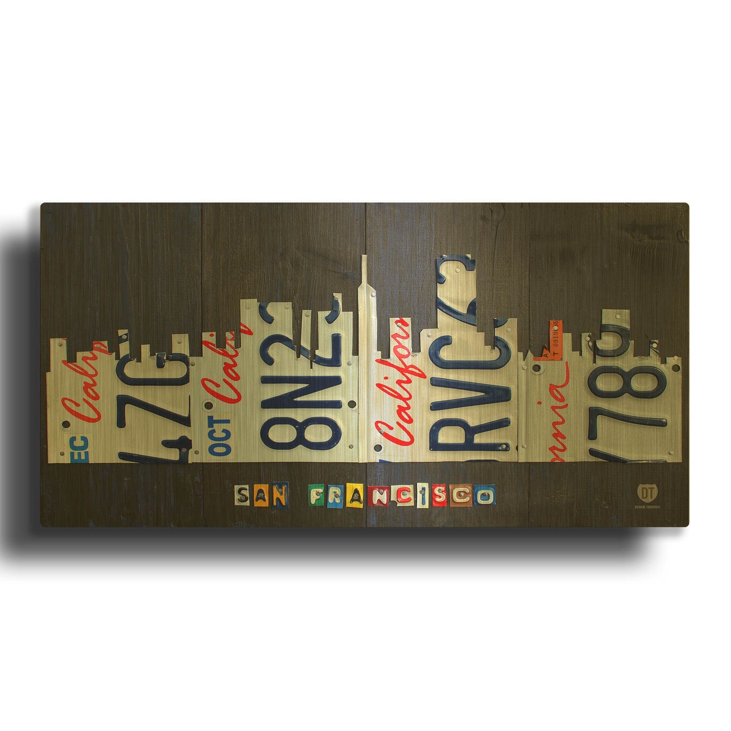 'San Francisco Skyline' By Design Turnpike Gold Metal Wall Art