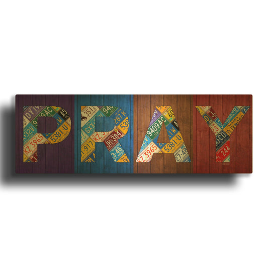 'Pray' By Design Turnpike Gold Metal Wall Art