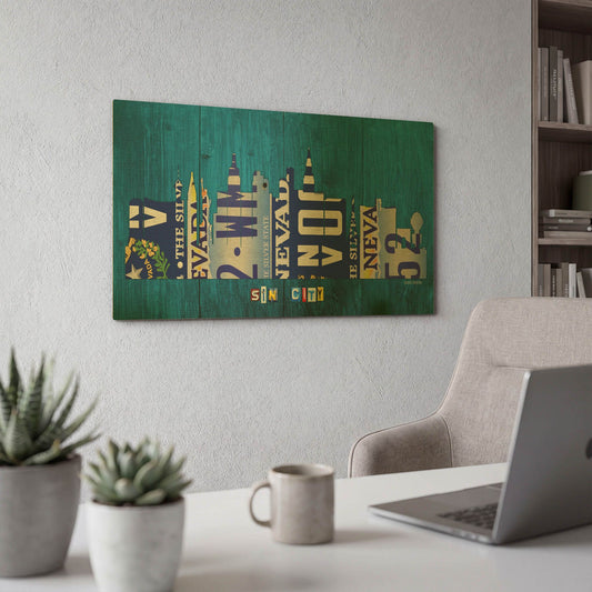 'Las Vegas Skyline' By Design Turnpike Gold Metal Wall Art