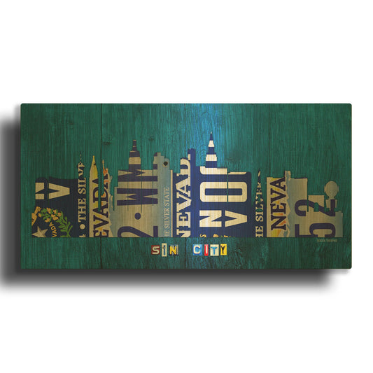 'Las Vegas Skyline' By Design Turnpike Gold Metal Wall Art