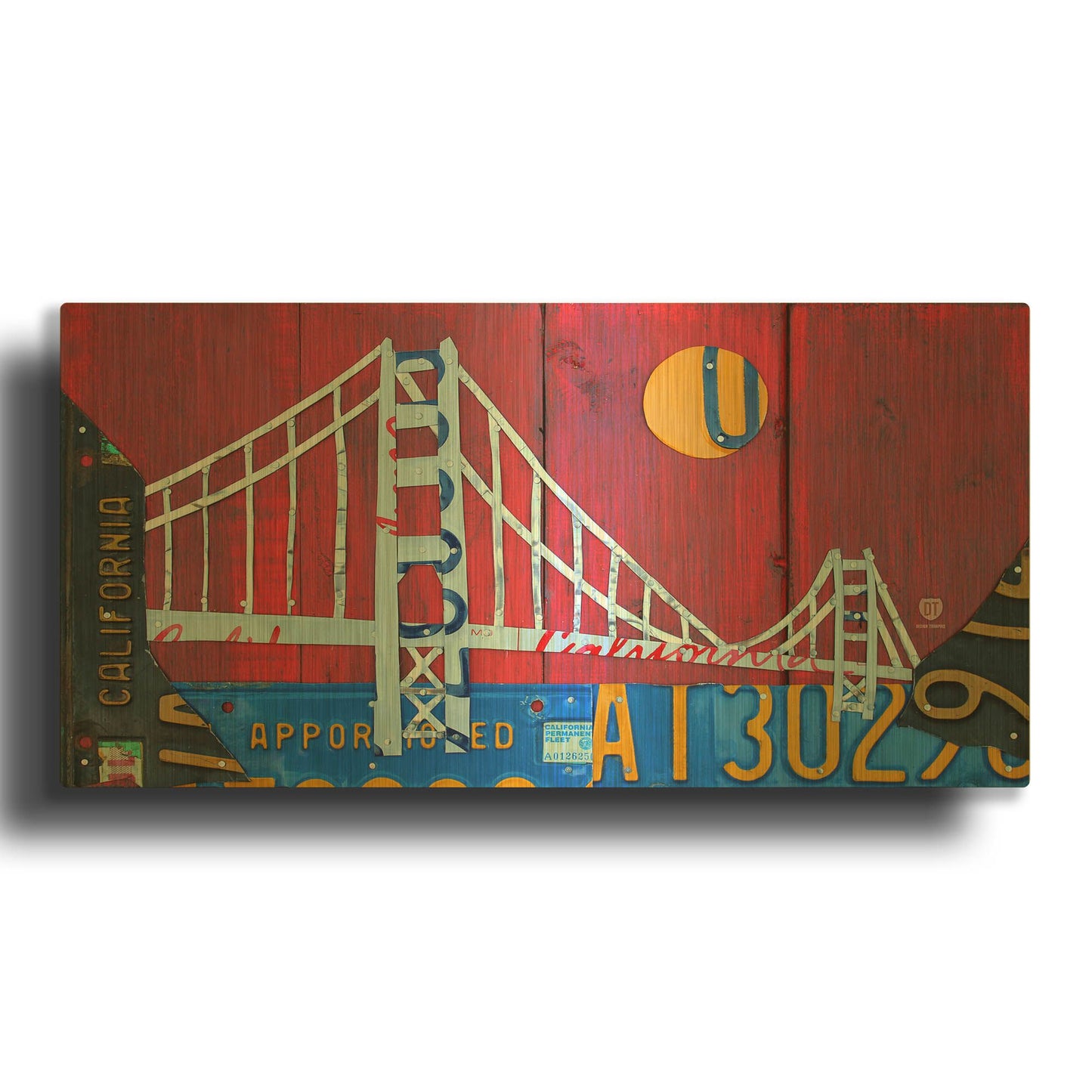 'Golden Gate' By Design Turnpike Gold Metal Wall Art