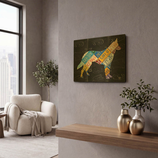 'German Shepherd' By Design Turnpike Gold Metal Wall Art