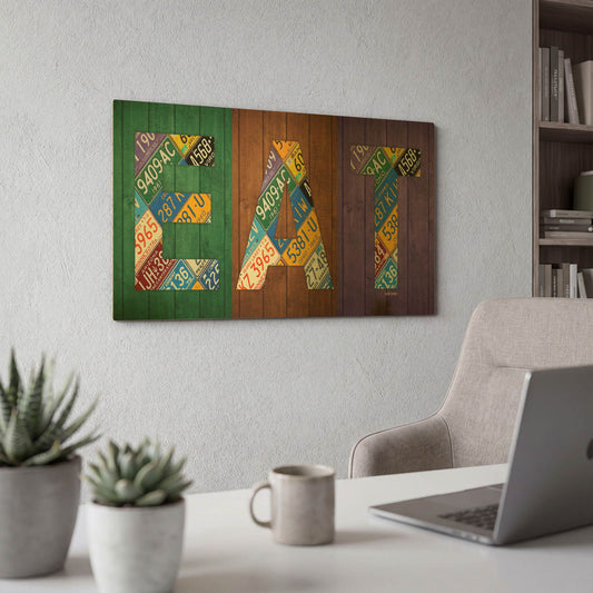 'Eat' By Design Turnpike Gold Metal Wall Art