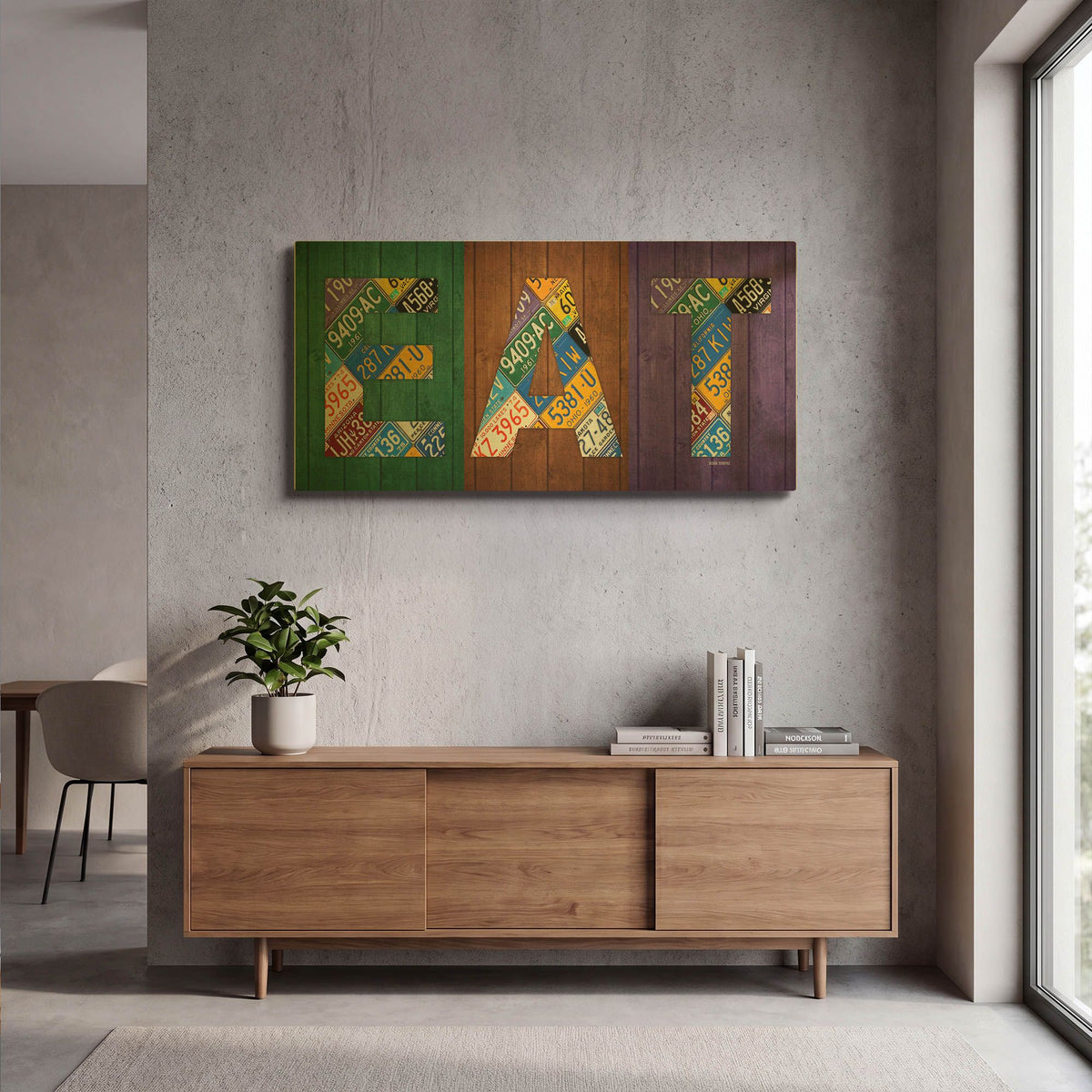 'Eat' By Design Turnpike Gold Metal Wall Art
