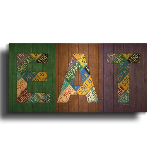 'Eat' By Design Turnpike Gold Metal Wall Art