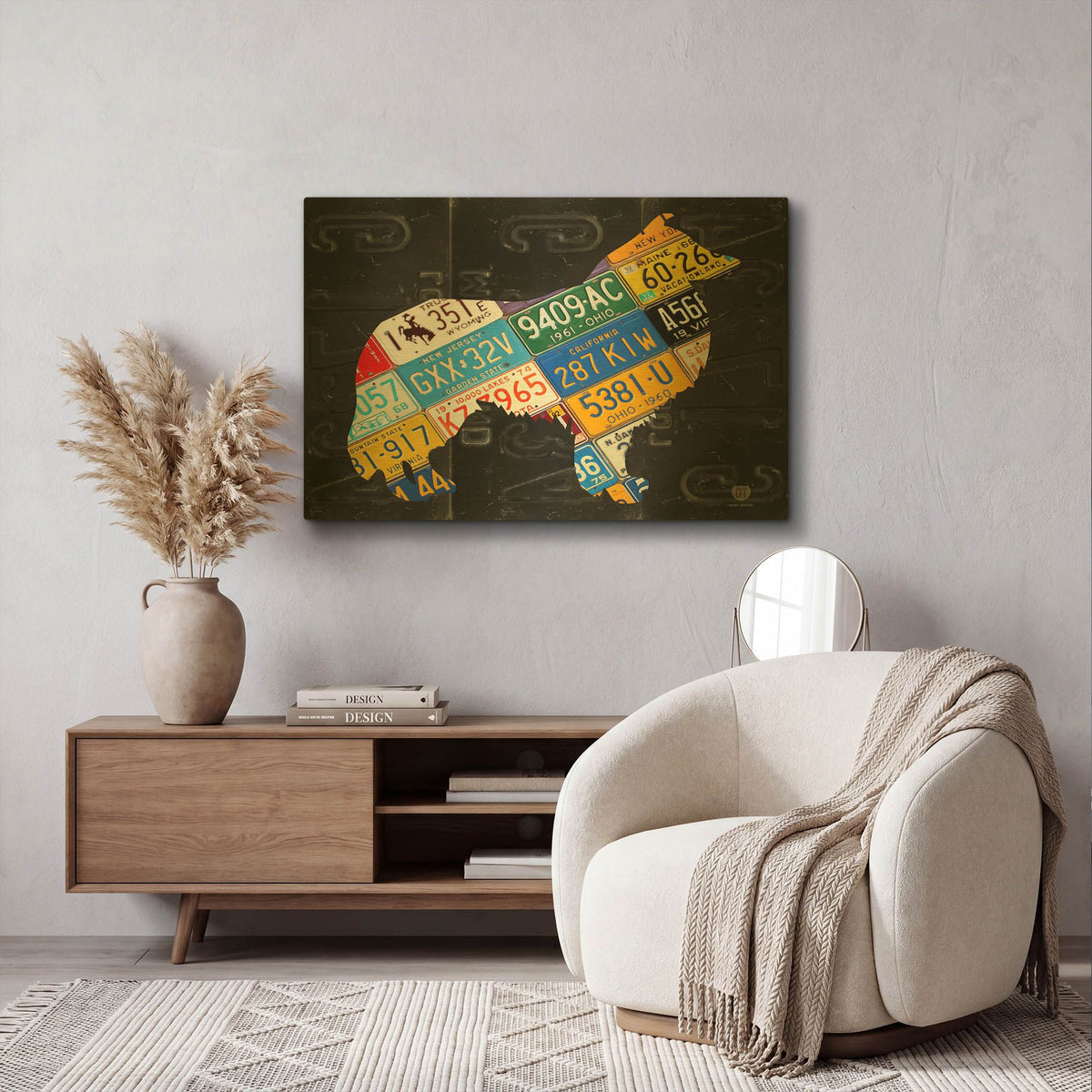 'Collie' By Design Turnpike Gold Metal Wall Art
