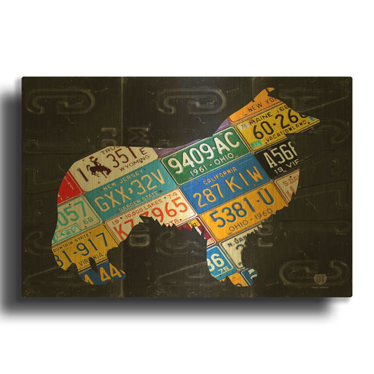 'Collie' By Design Turnpike Gold Metal Wall Art