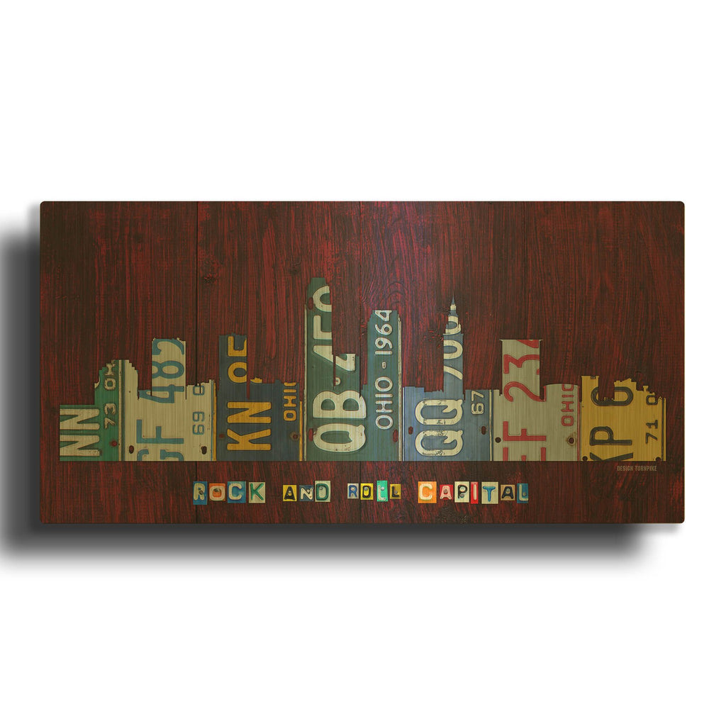 'Cleveland Skyline' By Design Turnpike Gold Metal Wall Art