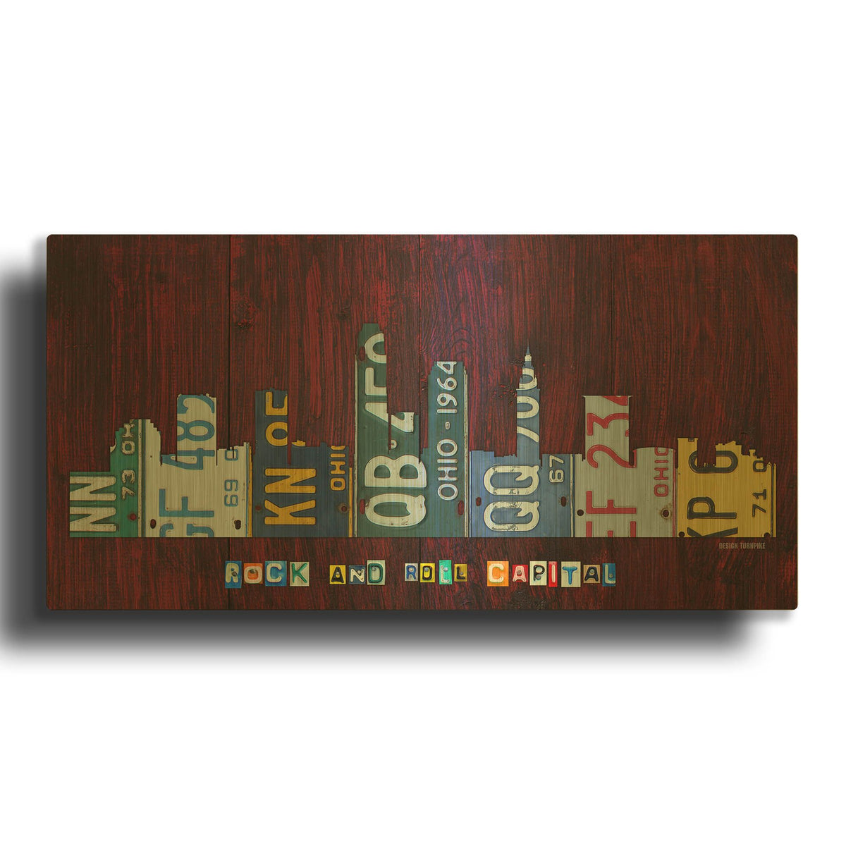 'Cleveland Skyline' By Design Turnpike Gold Metal Wall Art
