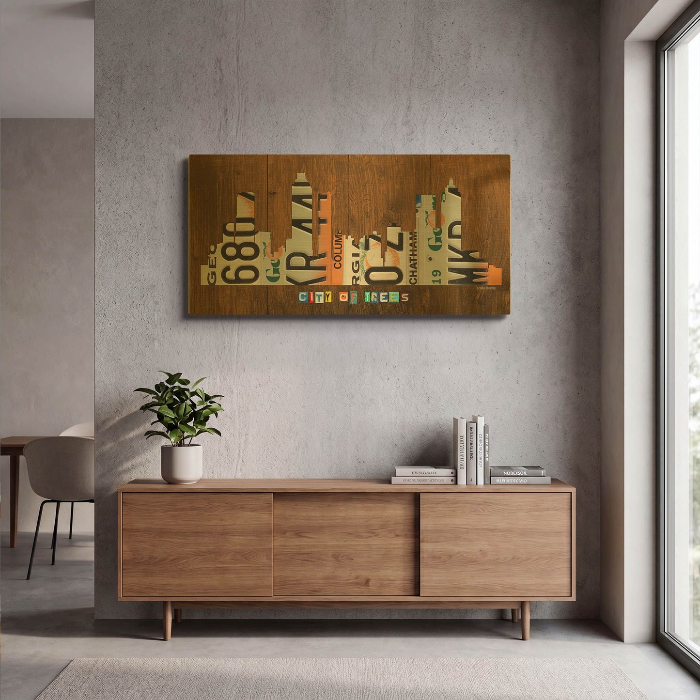 'Atlanta Skyline' By Design Turnpike Gold Metal Wall Art