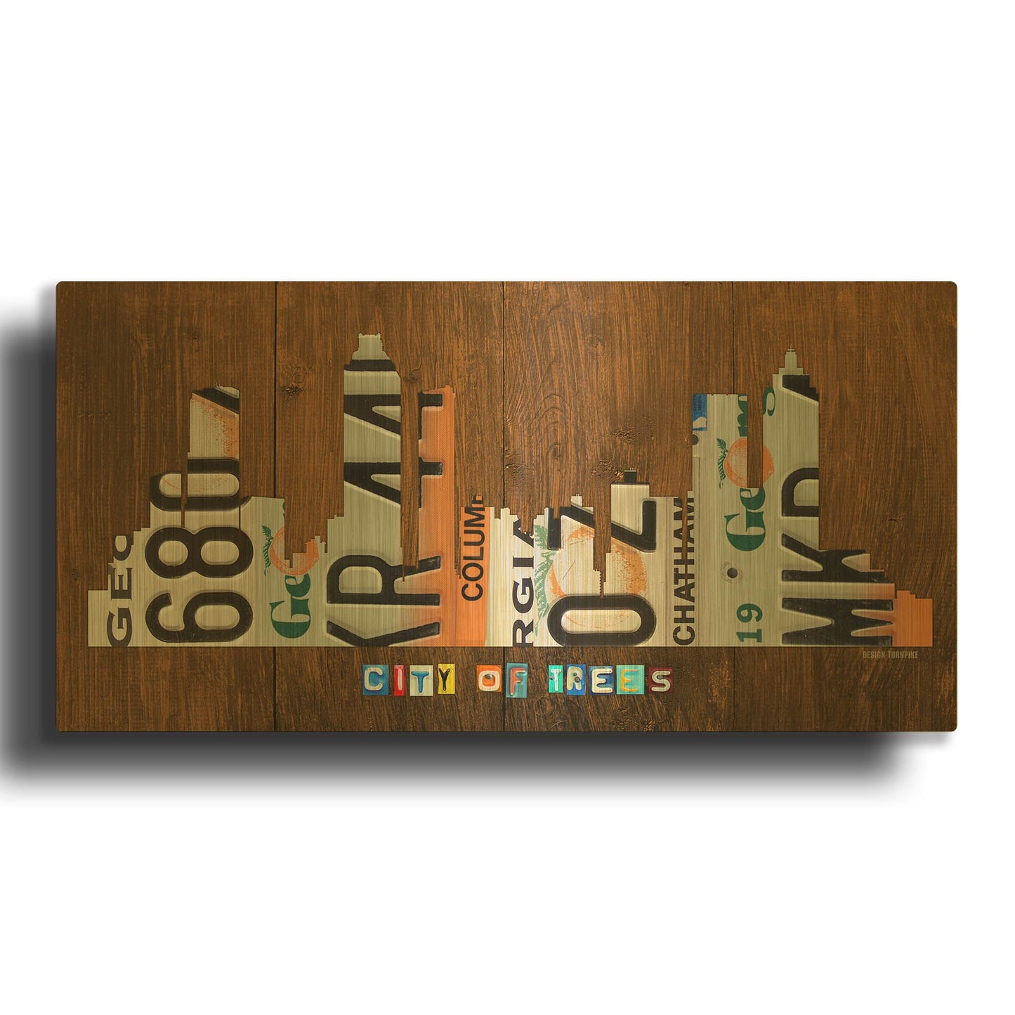 'Atlanta Skyline' By Design Turnpike Gold Metal Wall Art
