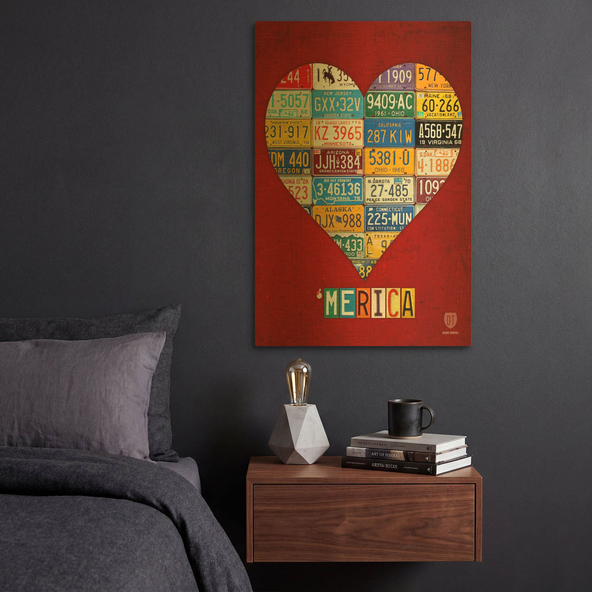 'Merica' By Design Turnpike Gold Metal Wall Art