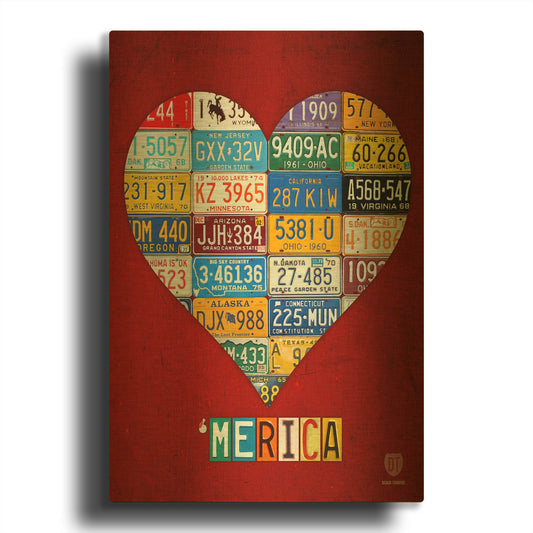 'Merica' By Design Turnpike Gold Metal Wall Art