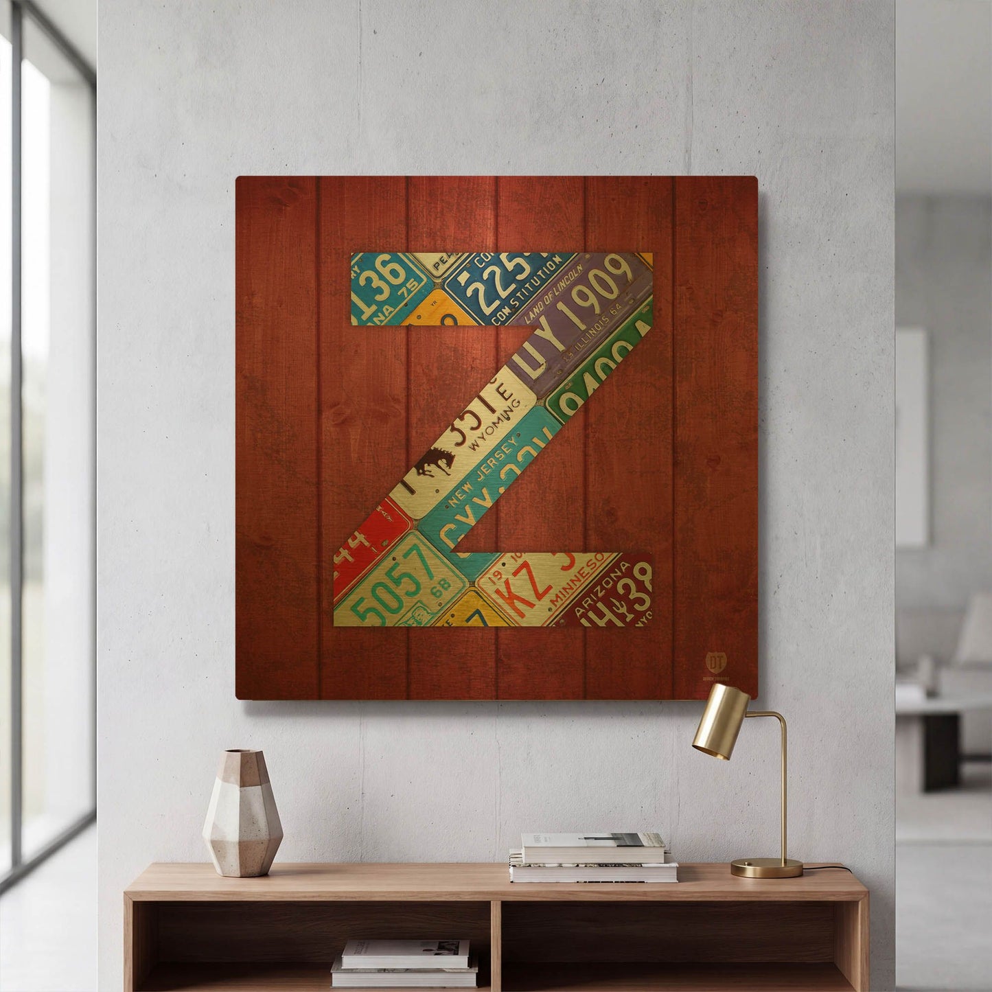 'Z' By Design Turnpike Gold Metal Wall Art