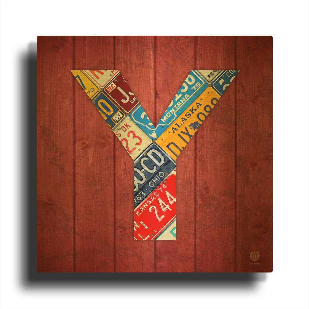 'Y' By Design Turnpike Gold Metal Wall Art
