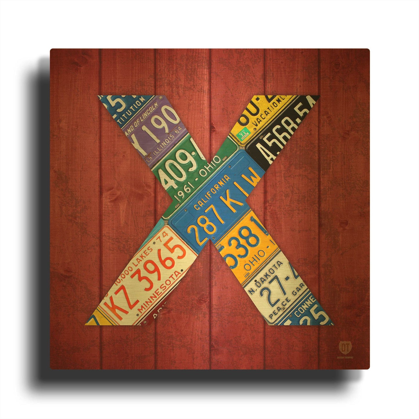 'X' By Design Turnpike Gold Metal Wall Art