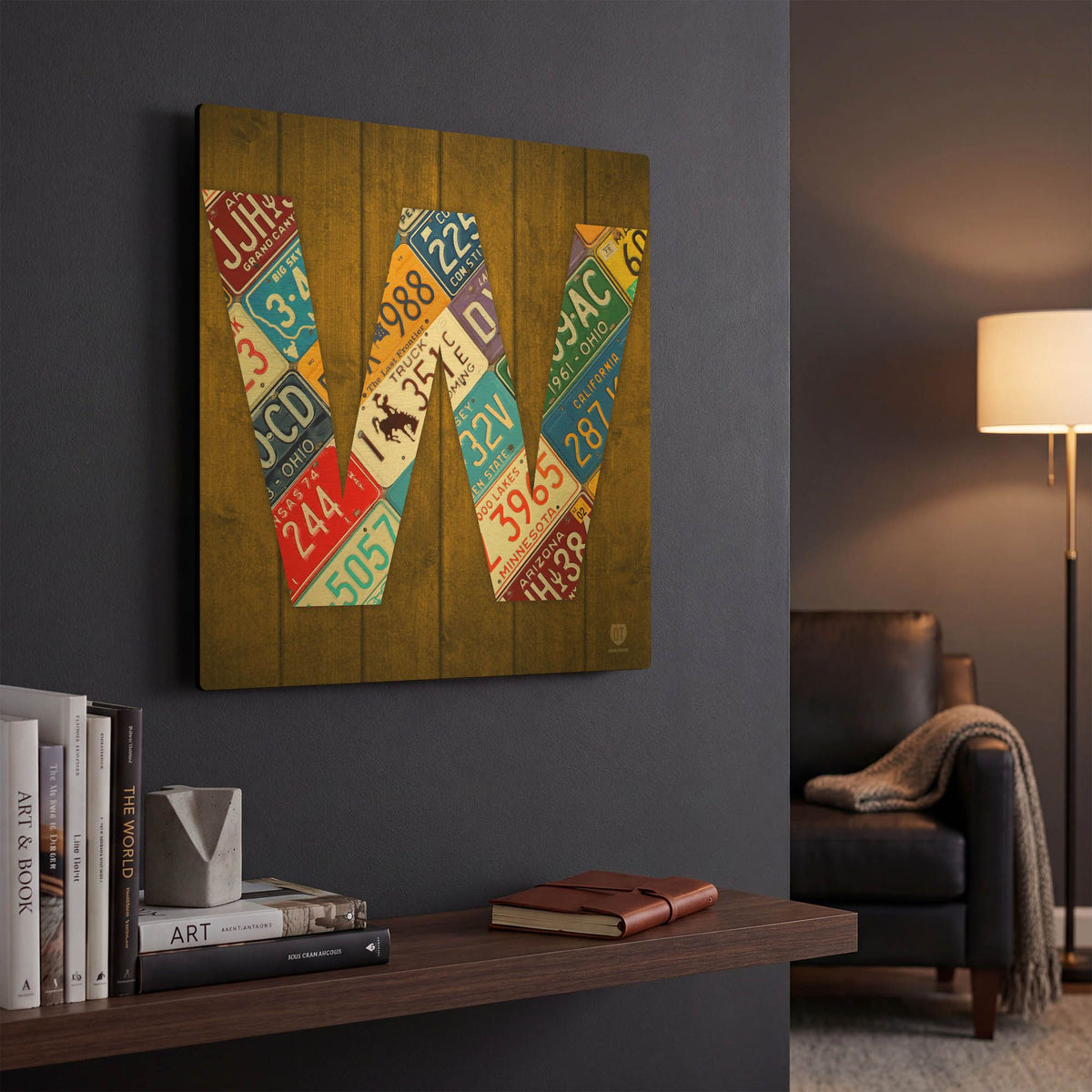 'W' By Design Turnpike Gold Metal Wall Art