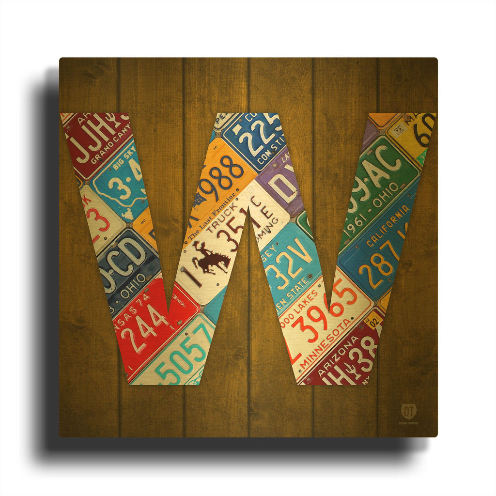 'W' By Design Turnpike Gold Metal Wall Art