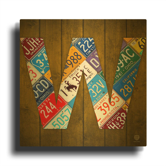 'W' By Design Turnpike Gold Metal Wall Art