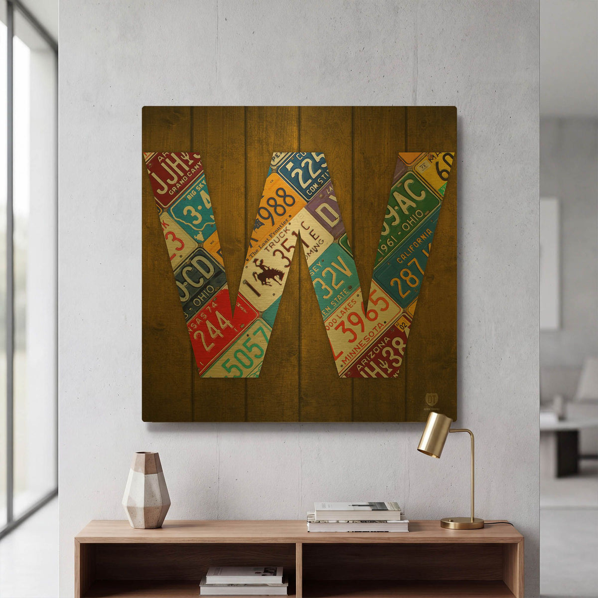 'W' By Design Turnpike Gold Metal Wall Art