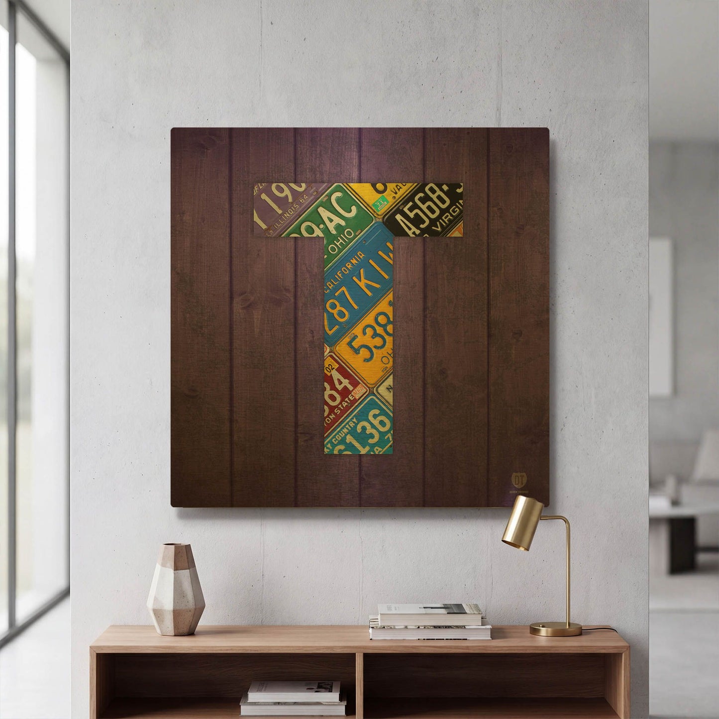'T' By Design Turnpike Gold Metal Wall Art