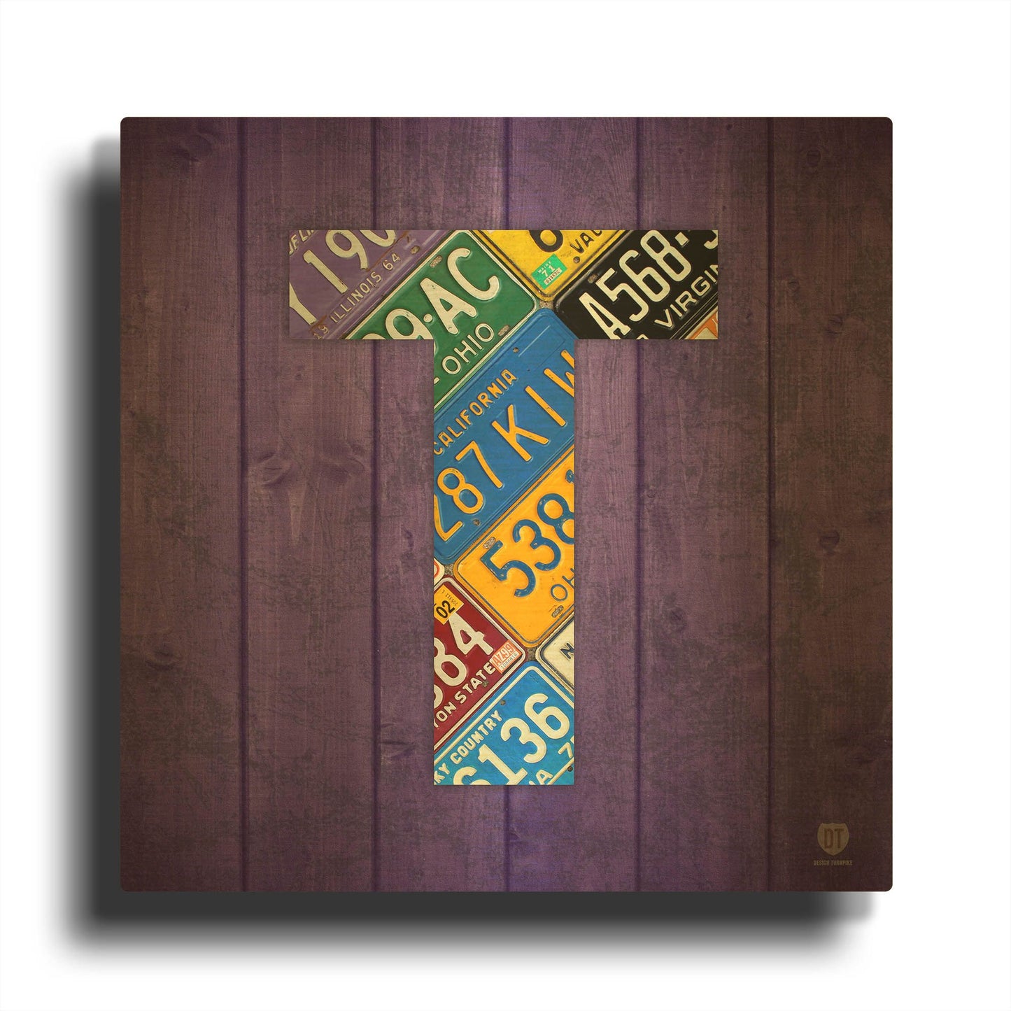 'T' By Design Turnpike Gold Metal Wall Art