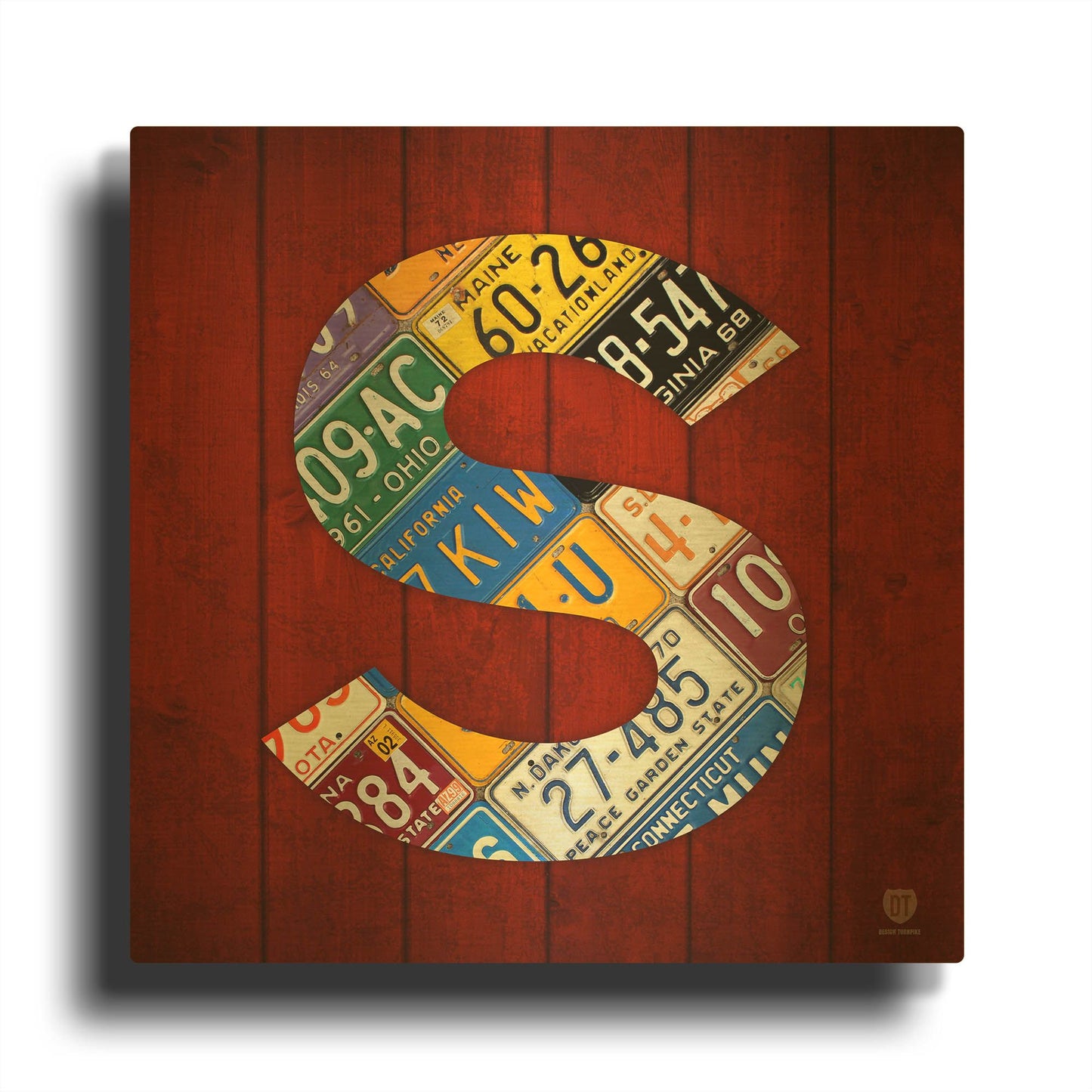 'S' By Design Turnpike Gold Metal Wall Art