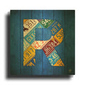 'R' By Design Turnpike Gold Metal Wall Art