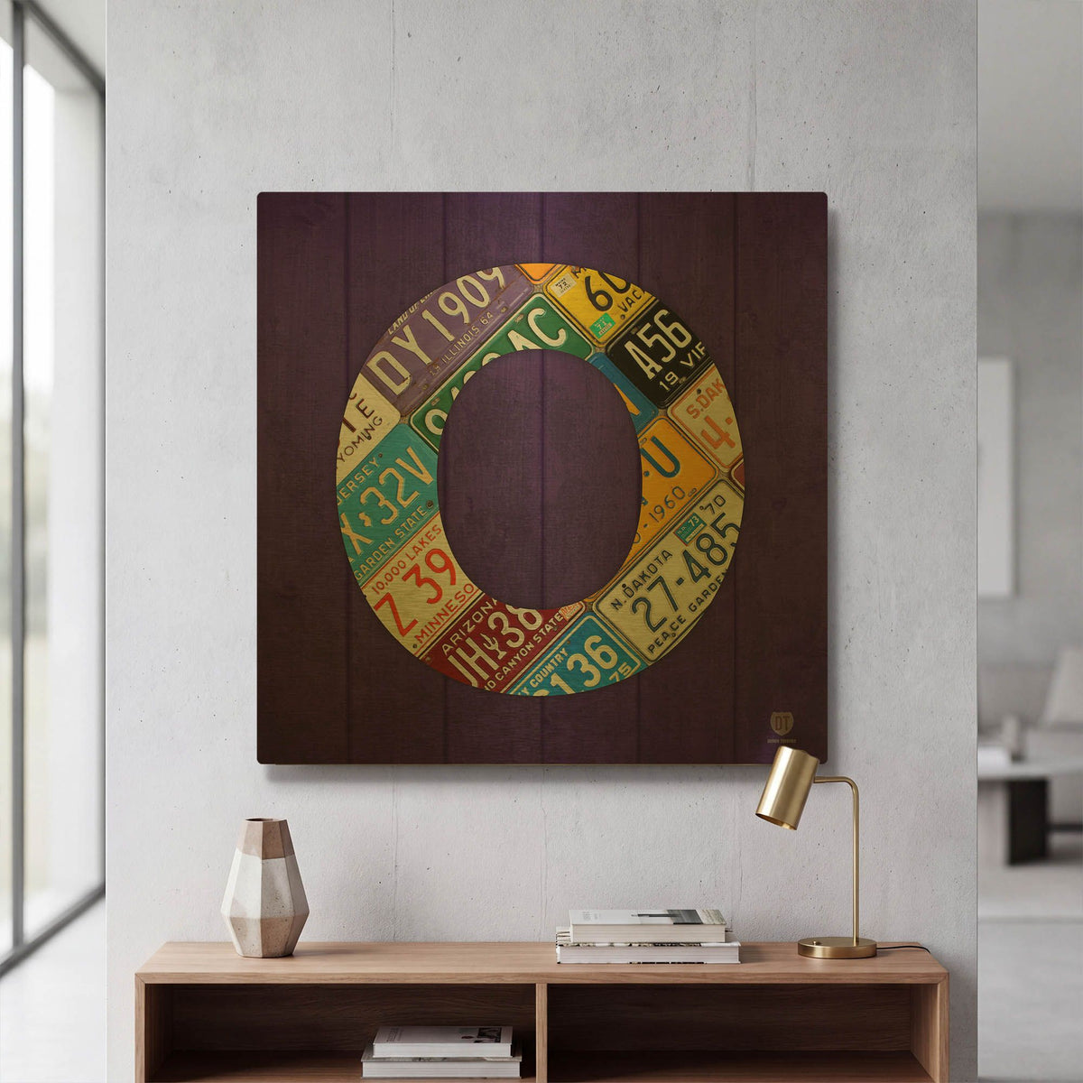 'O' By Design Turnpike Gold Metal Wall Art